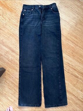 Garage Wide-Leg Jeans in Dark Indigo